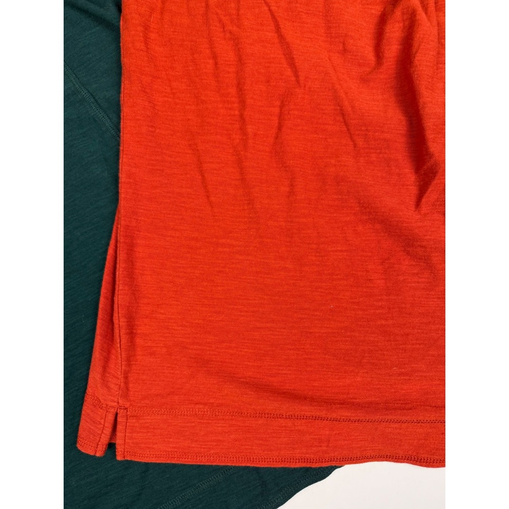 Westbound Womens V-Neck T-Shirt Lot of 2 Green Orange Cotton Modal Slub Medium - Picture 11 of 16